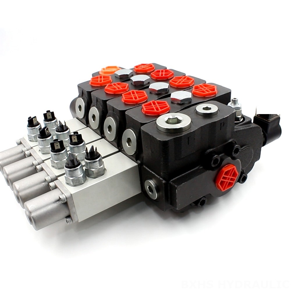 Hydraulic Control Valve 4 Spool Hydraulic Directional Valve: DLS180 Micro Switch Manual 4 Spool image